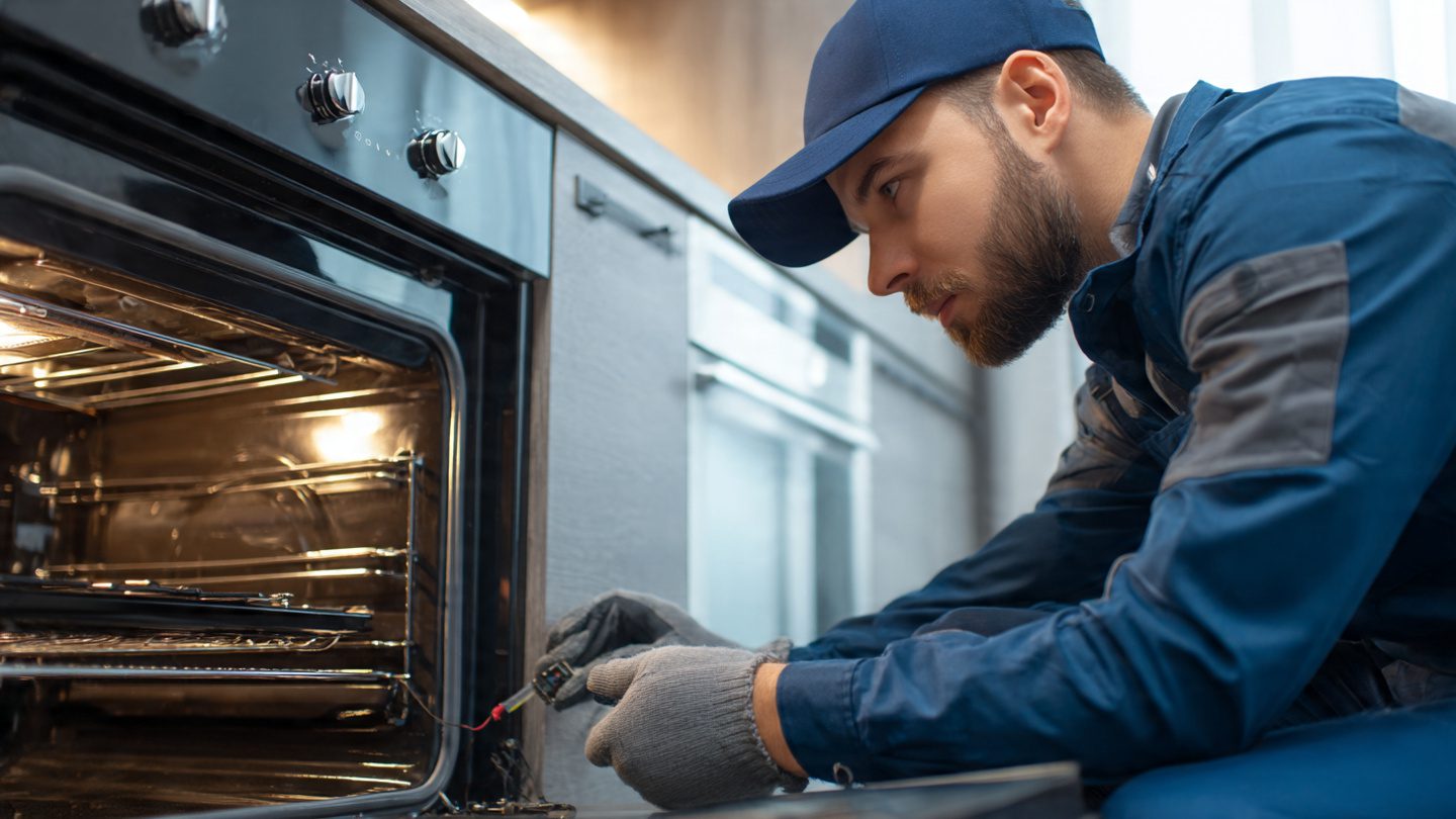 Gas stove burner and ignition repair service by technician in Dubai