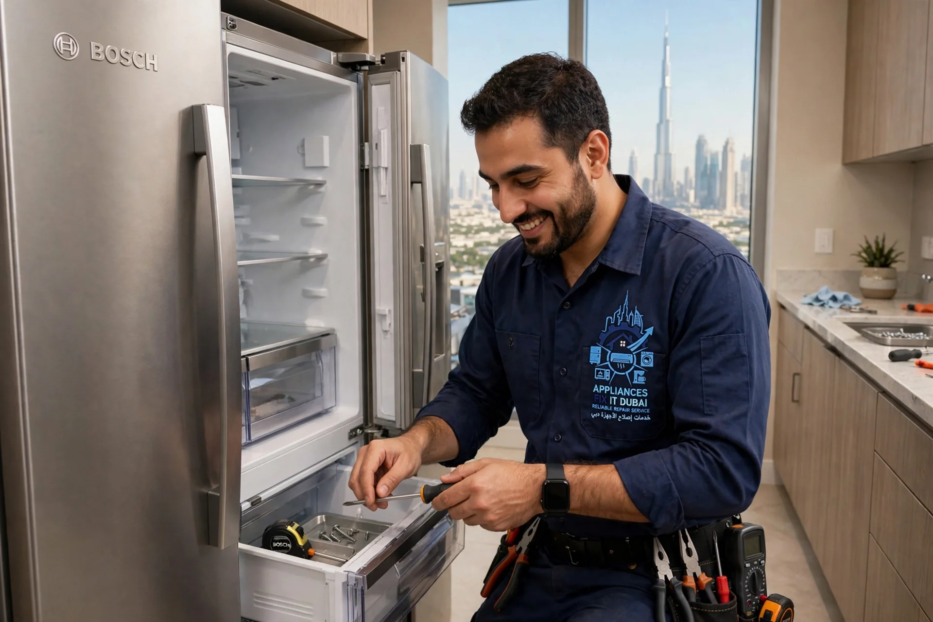 Bosch Coffee Machine Repair Dubai team - Specialists with service van in Dubai Marina for same day service