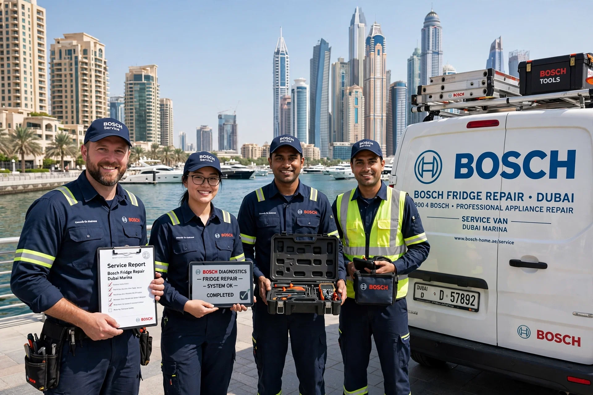 Bosch Coffee Machine Repair Dubai - Technician repairing Bosch coffee machine grinder with genuine parts in Dubai Marina