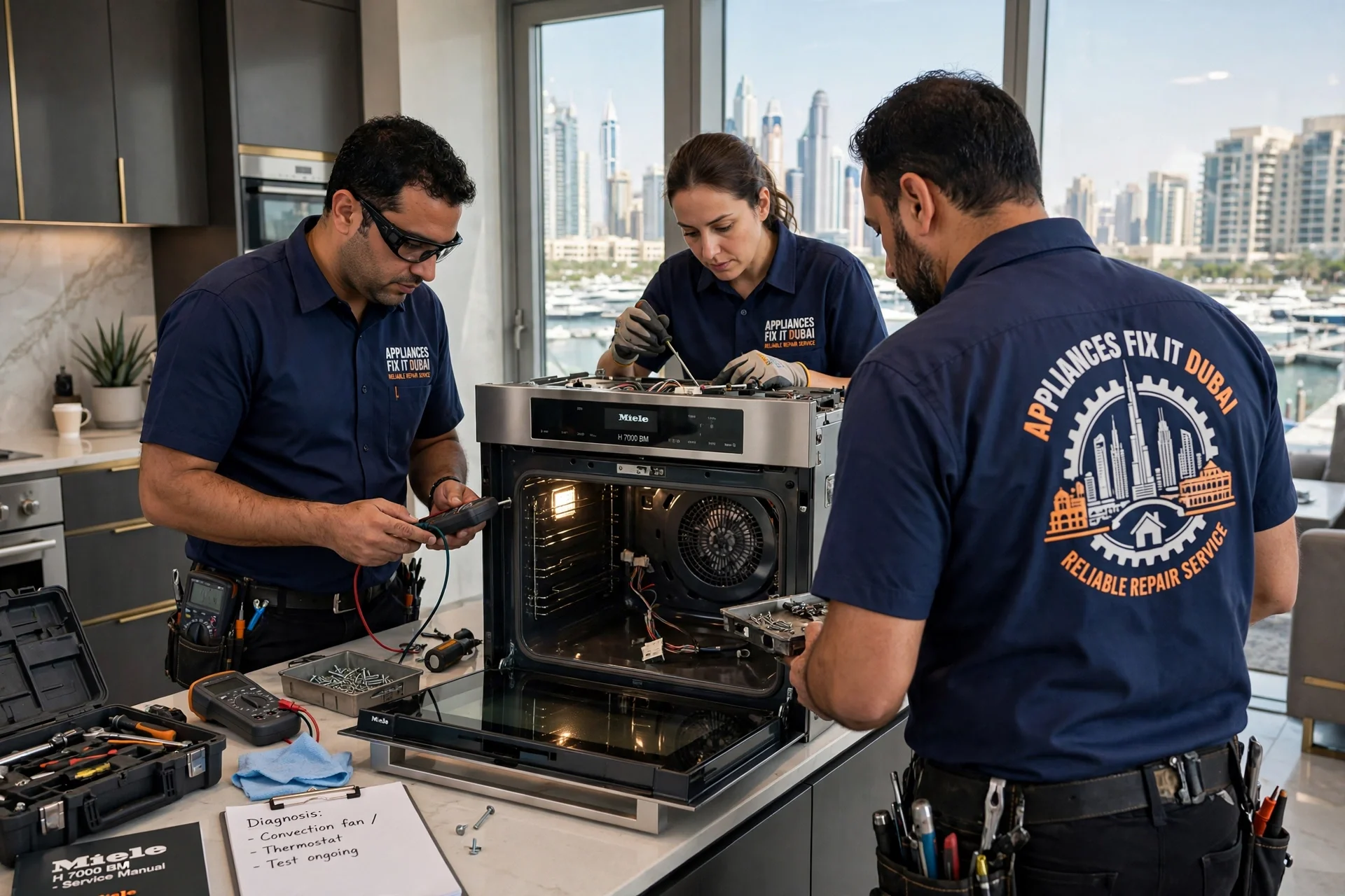 Professional cleaning Miele CVA 7840 brew unit blocked with coffee oil in Dubai