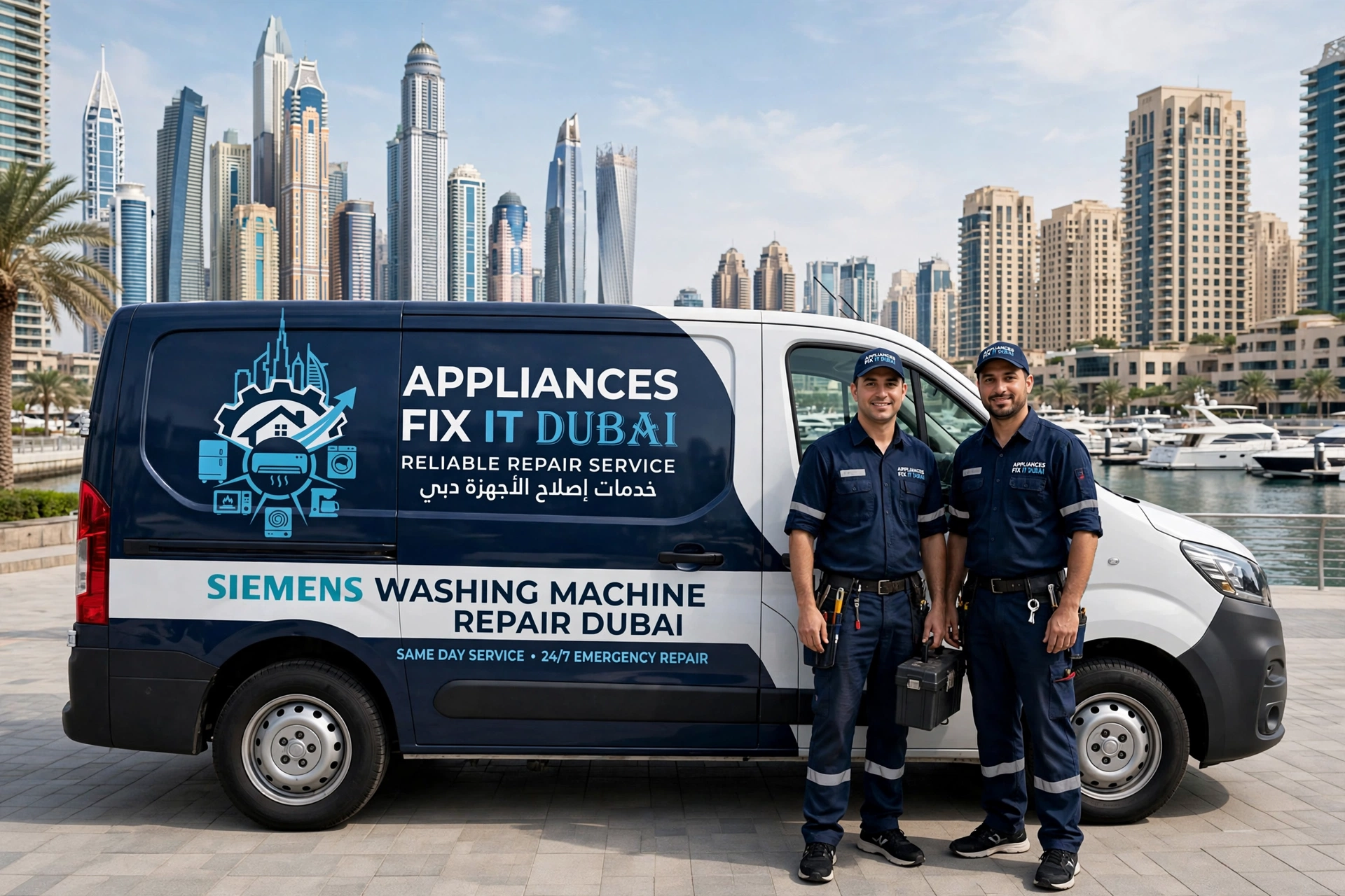 Siemens Appliances Repair Dubai team - Specialists with service van in Dubai Marina for same day service